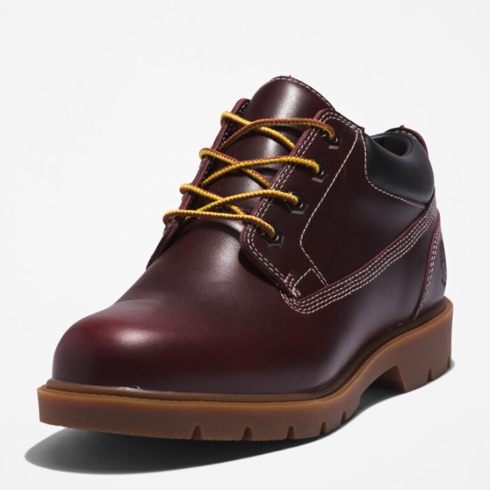 Timberland Burgundy Nubuck Herre Vandtæt Læder Oxfords