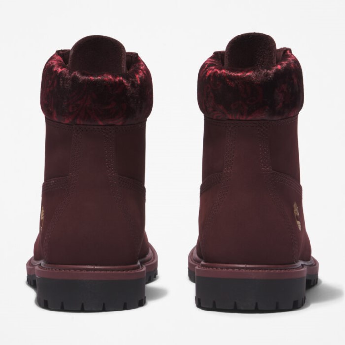 Timberland Burgundy Nubuck Heritage 6-tommer Vandtætte Støvler