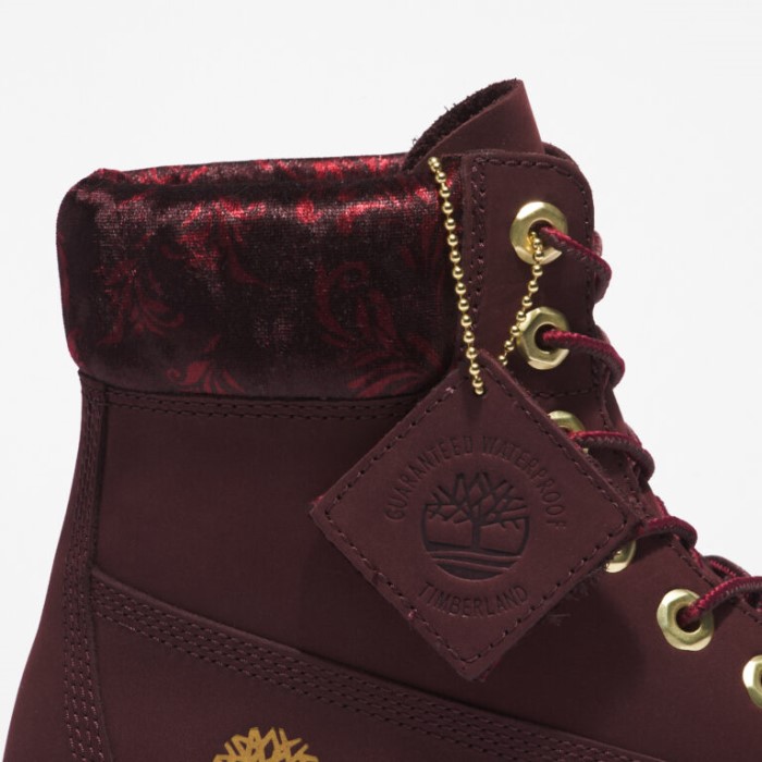 Timberland Burgundy Nubuck Heritage 6-tommer Vandtætte Støvler