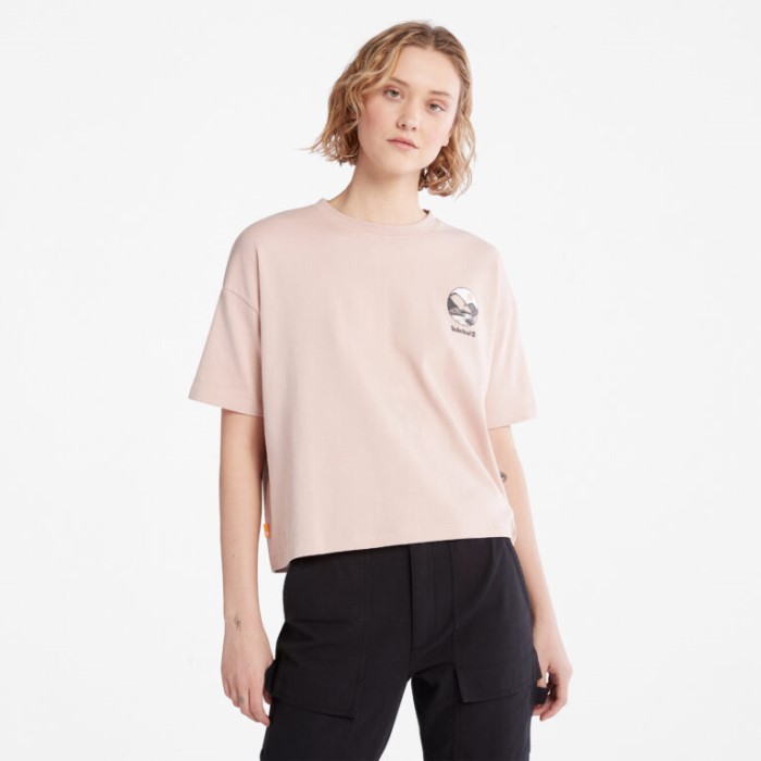 Timberland Cameo Rose Timberfresh Grafisk T-shirt Til Kvinder
