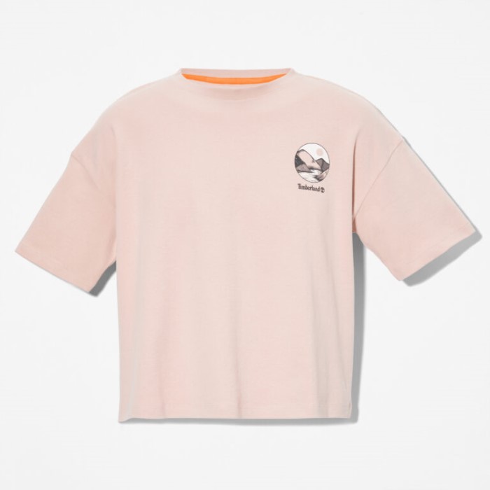 Timberland Cameo Rose Timberfresh Grafisk T-shirt Til Kvinder