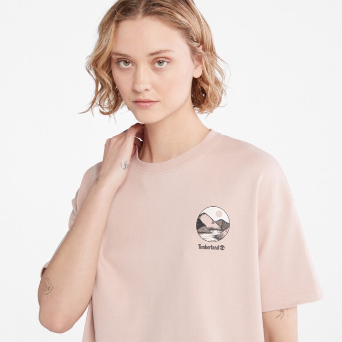 Timberland Cameo Rose Timberfresh Grafisk T-shirt Til Kvinder