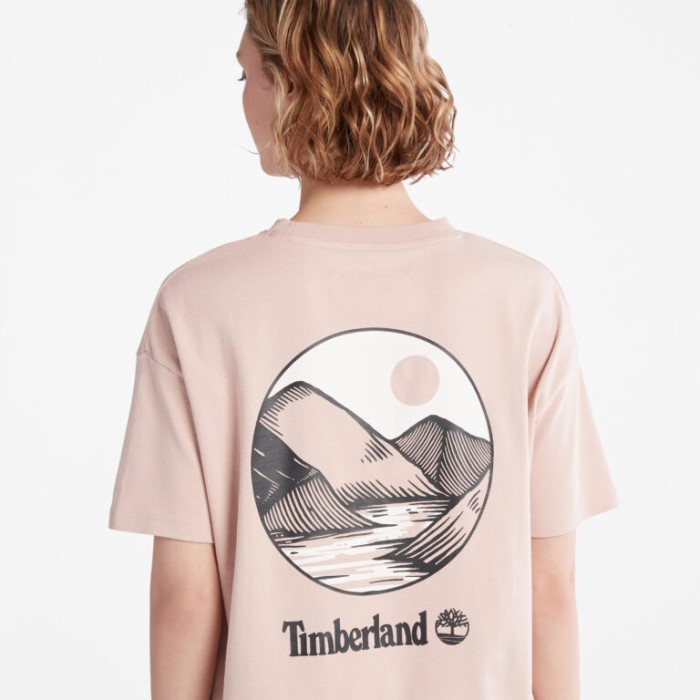 Timberland Cameo Rose Timberfresh Grafisk T-shirt Til Kvinder