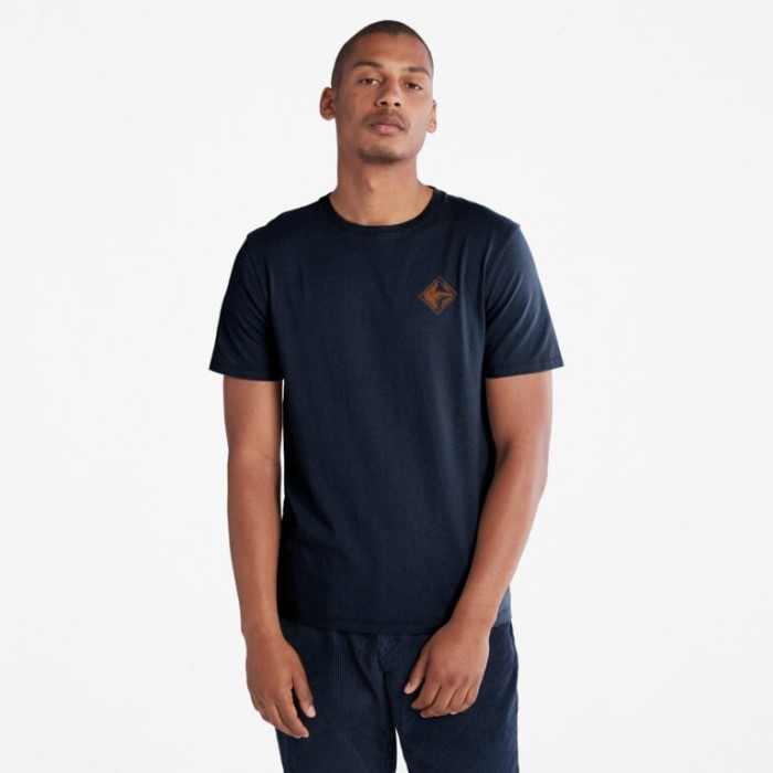 Timberland Dark Sapphire Herre-baggrafisk T-shirt