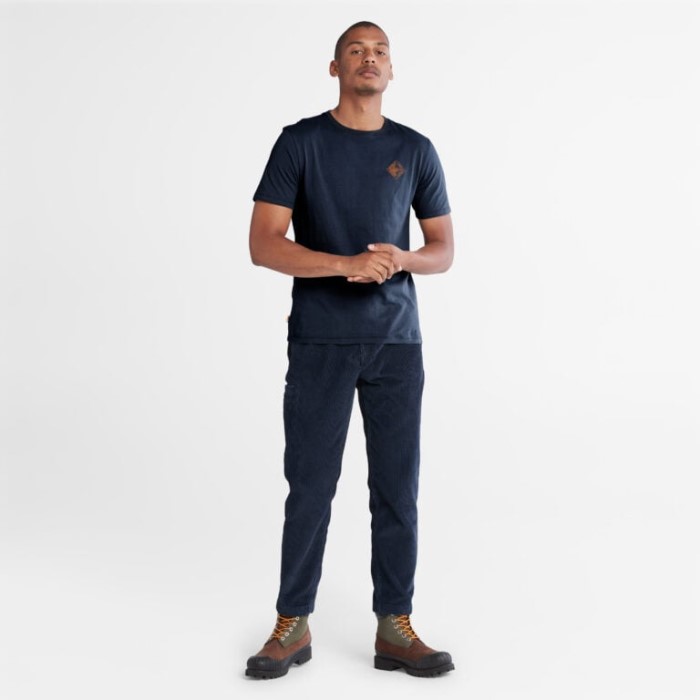 Timberland Dark Sapphire Herre-baggrafisk T-shirt