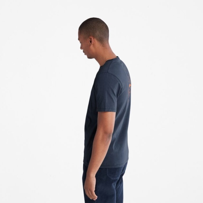 Timberland Dark Sapphire Herre-baggrafisk T-shirt