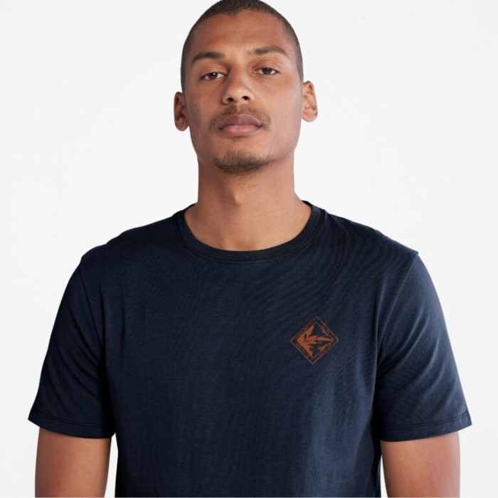 Timberland Dark Sapphire Herre-baggrafisk T-shirt