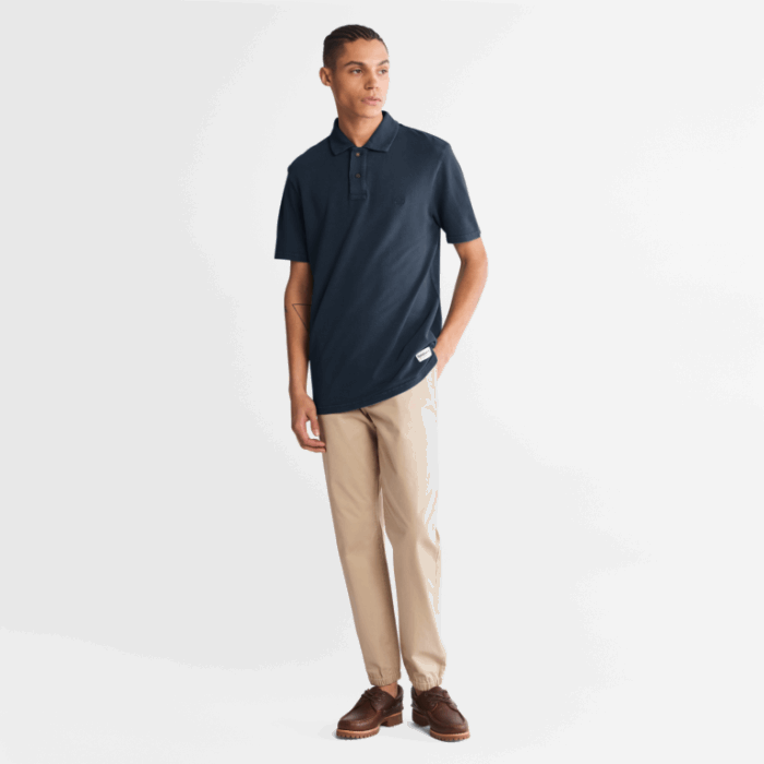 Timberland Mørk Safir Herre Beklædningsfarvet Piqué Poloshirt