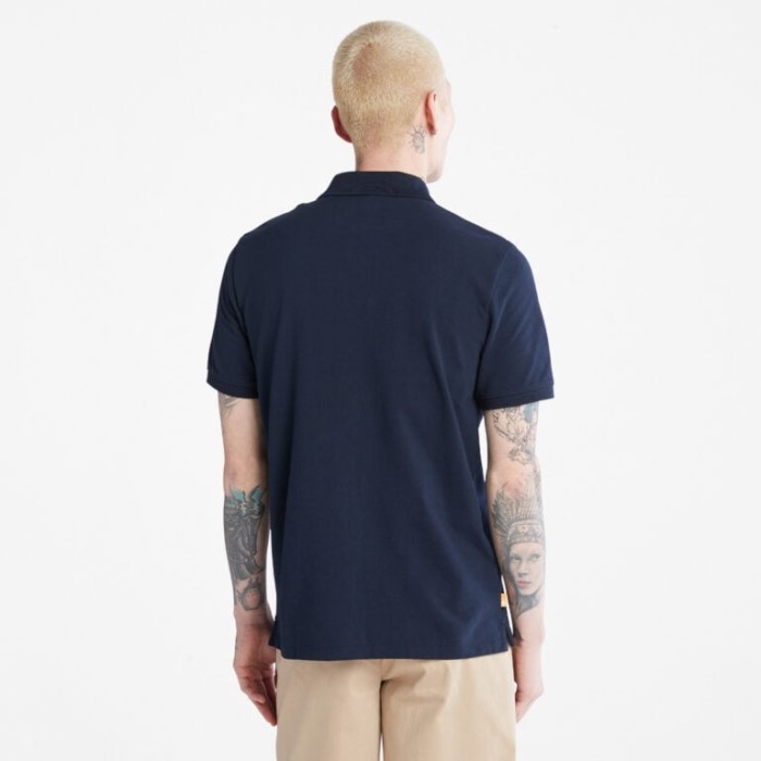 Timberland Dark Sapphire Poloshirt Med Logo Til Mænd