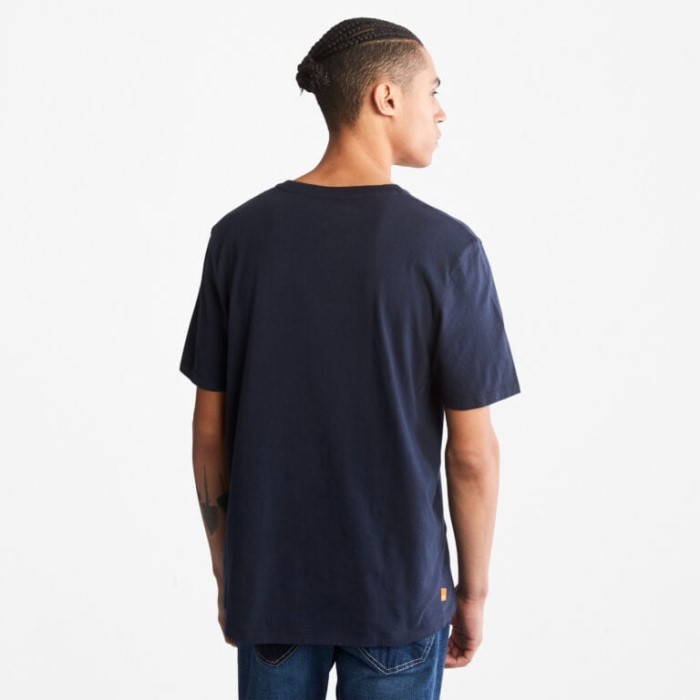 Timberland Mørk Safir T-shirt Med Logo Til Mænd