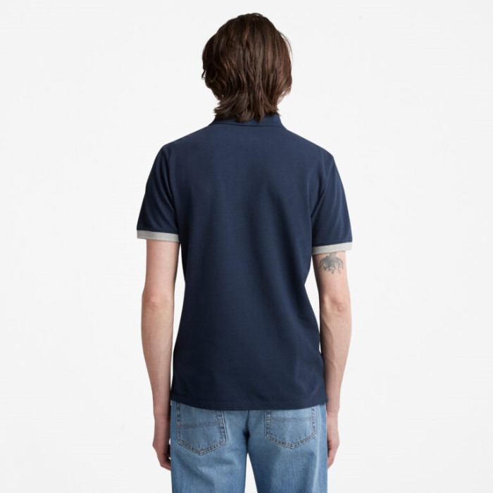 Timberland Dark Sapphire Herre Millers River Slim Stretch Pique Poloshirt