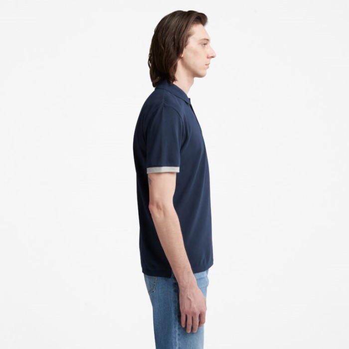 Timberland Dark Sapphire Herre Millers River Slim Stretch Pique Poloshirt