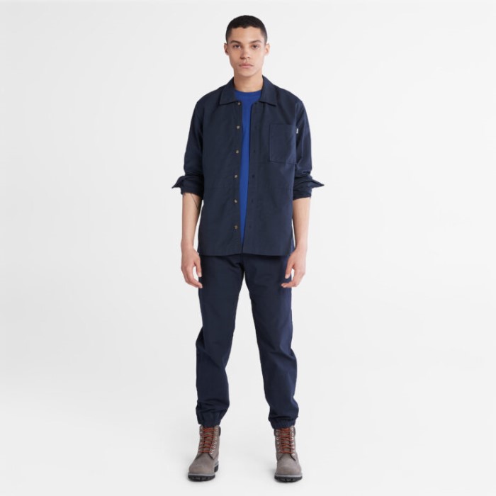 Timberland Dark Sapphire Herre Oversized Utility Overshirt