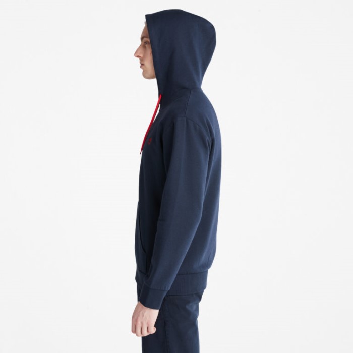 Timberland Dark Sapphire Herre Oyster River Hættetrøje Med Lynlås Foran