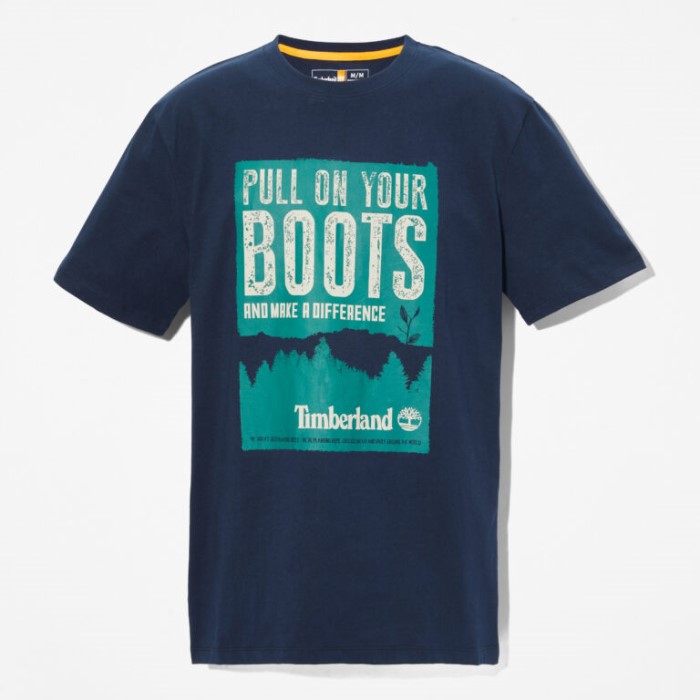 Timberland Dark Sapphire Mænd Trækker På Dine Støvler T-shirt
