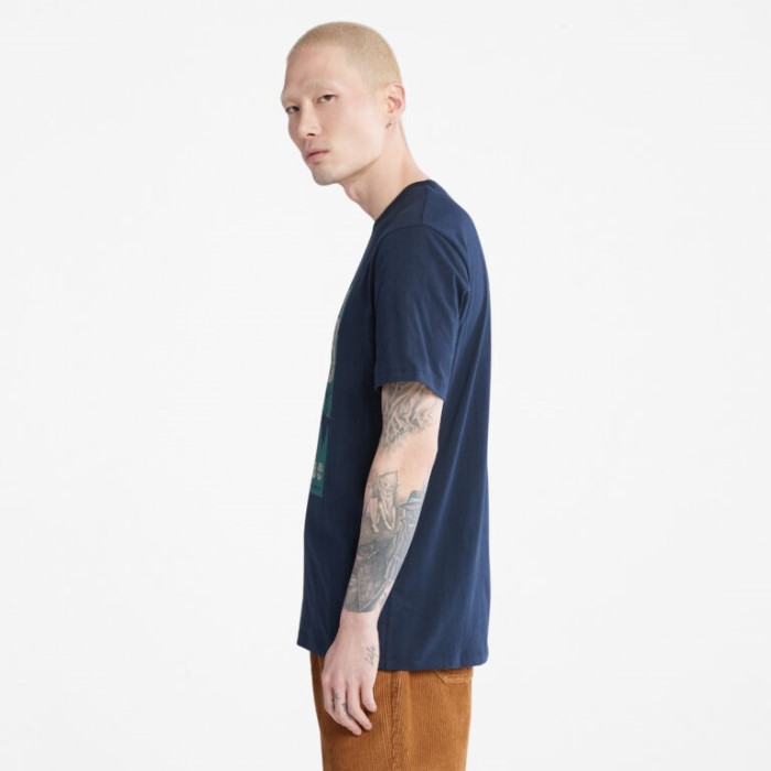 Timberland Dark Sapphire Mænd Trækker På Dine Støvler T-shirt