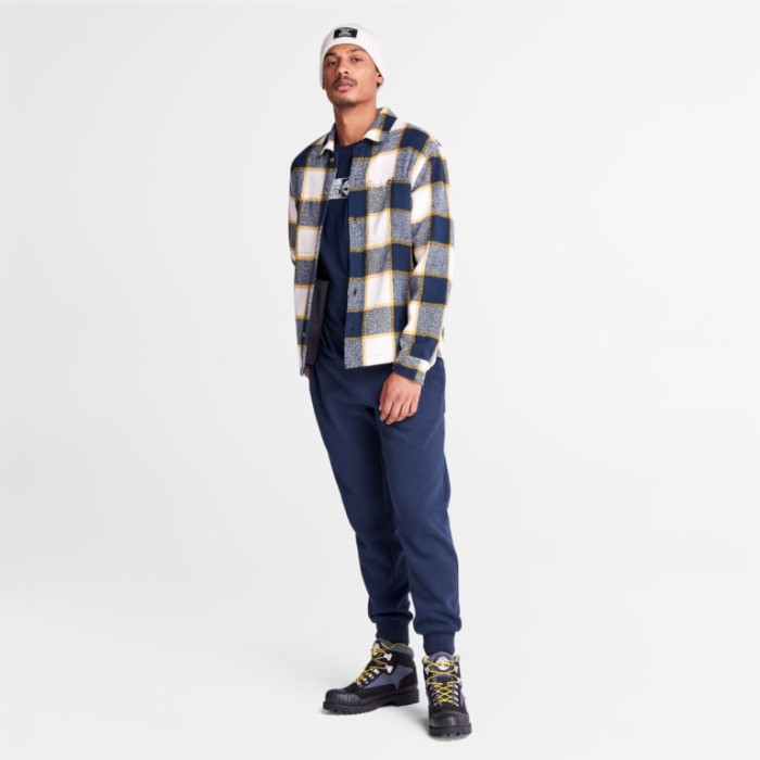 Timberland Dark Sapphire Yd Herre Plaid Overshirt