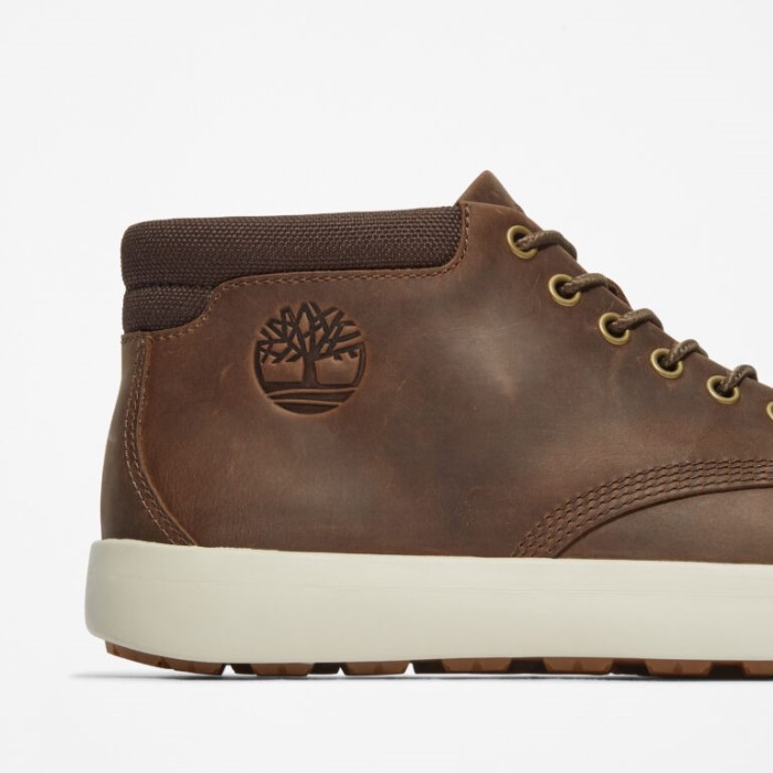 Timberland Dk Brun Fuldnarvet Herre Ashwood Park Læder Chukka Støvler
