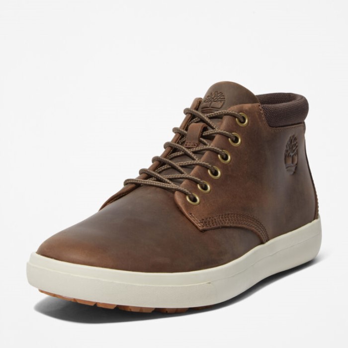 Timberland Dk Brun Fuldnarvet Herre Ashwood Park Læder Chukka Støvler