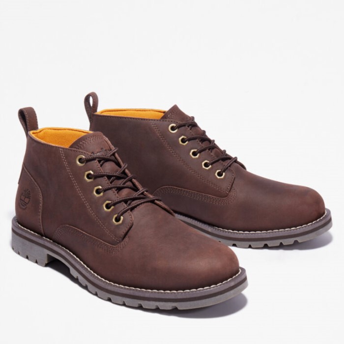 Timberland Dk Brown Full Grain Herre Redwood Falls Vandtætte Chukka Støvler