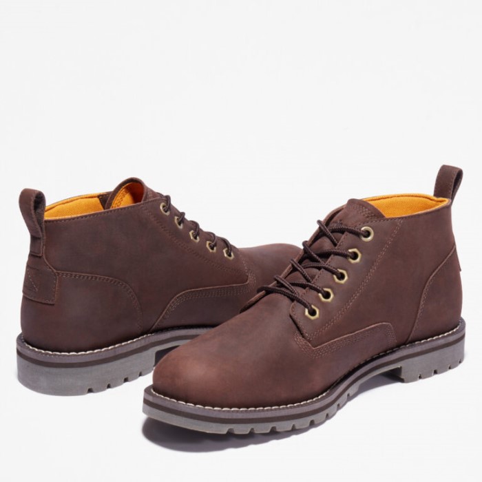Timberland Dk Brown Full Grain Herre Redwood Falls Vandtætte Chukka Støvler
