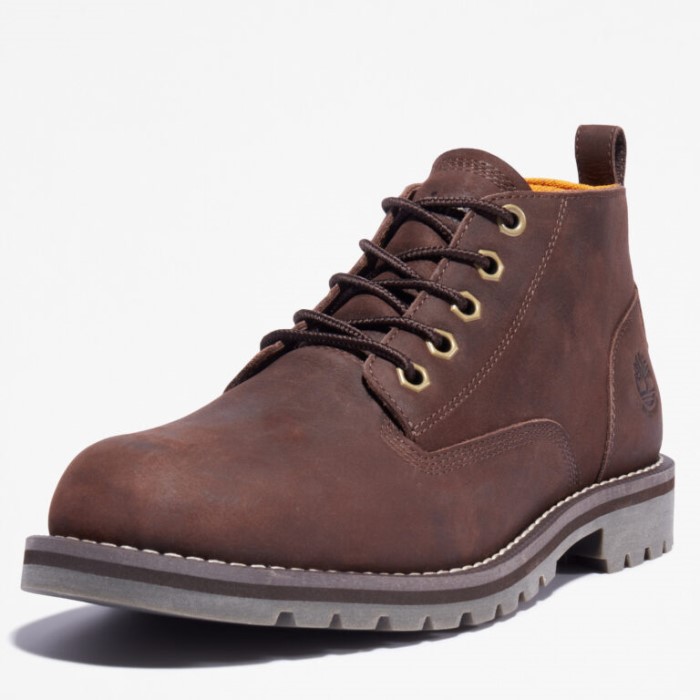 Timberland Dk Brown Full Grain Herre Redwood Falls Vandtætte Chukka Støvler