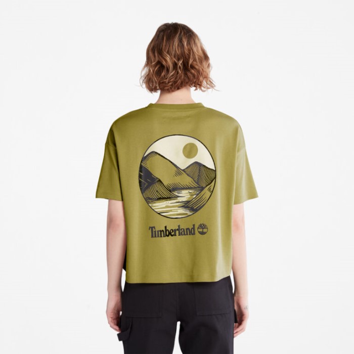 Timberland Golden Palm Timberfresh Grafisk T-shirt Til Kvinder