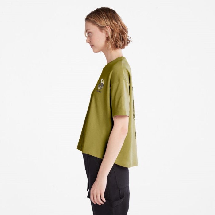Timberland Golden Palm Timberfresh Grafisk T-shirt Til Kvinder