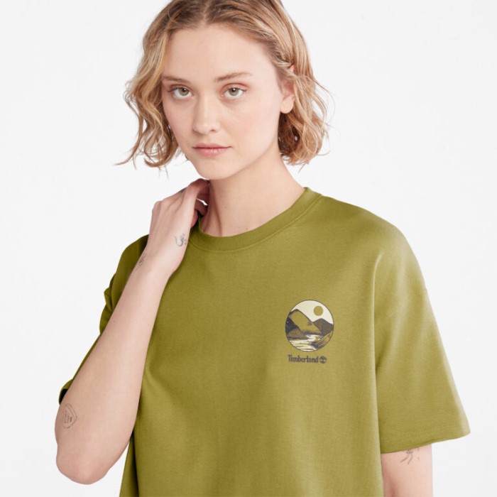 Timberland Golden Palm Timberfresh Grafisk T-shirt Til Kvinder