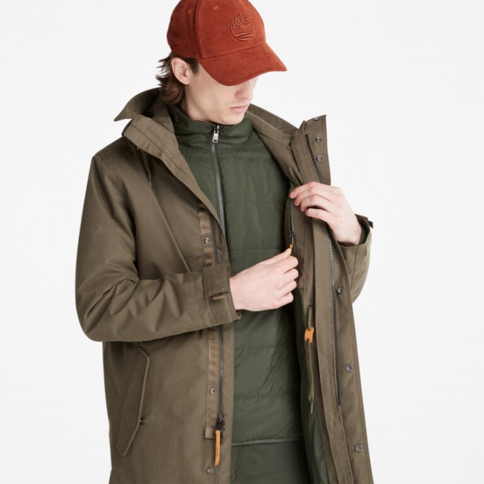Timberland Grape Leaf Men Snowdon Peak 3-i-1 Fishtail Parka Med Dry Vent Teknologi