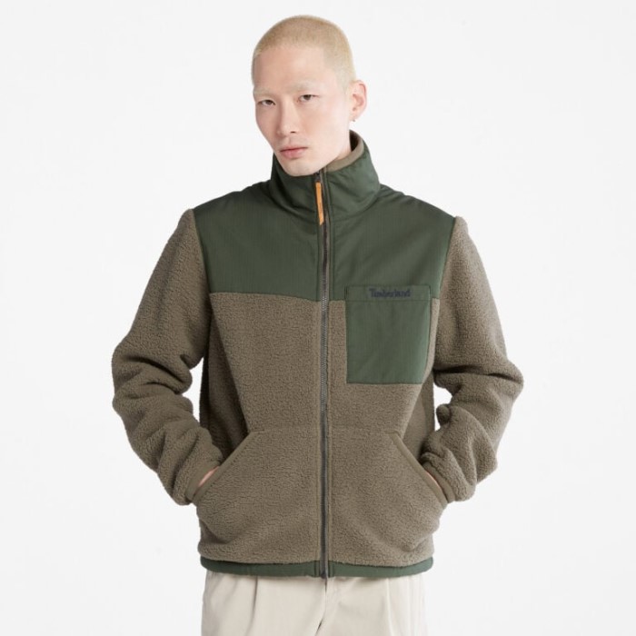 Timberland Grøn Fleecejakke Til Mænd
