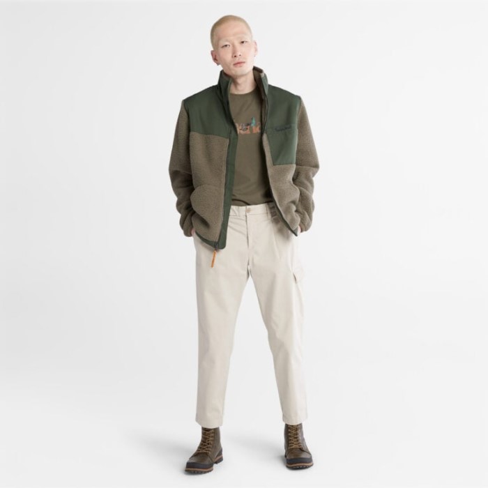 Timberland Grøn Fleecejakke Til Mænd