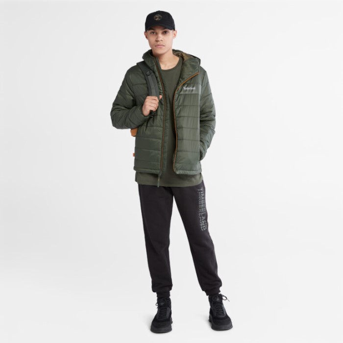 Timberland Green Men Mt. Eastman Quiltet Hættejakke