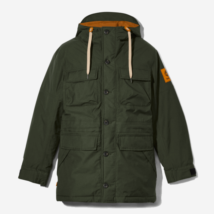 Timberland Green Men Vandtæt Genbrugs-down Ekspedition Field Parka