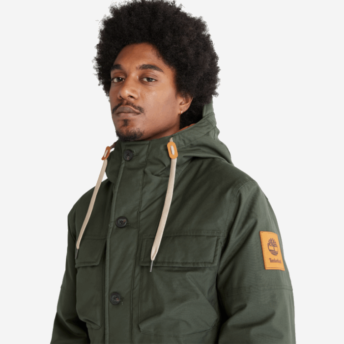 Timberland Green Men Vandtæt Genbrugs-down Ekspedition Field Parka