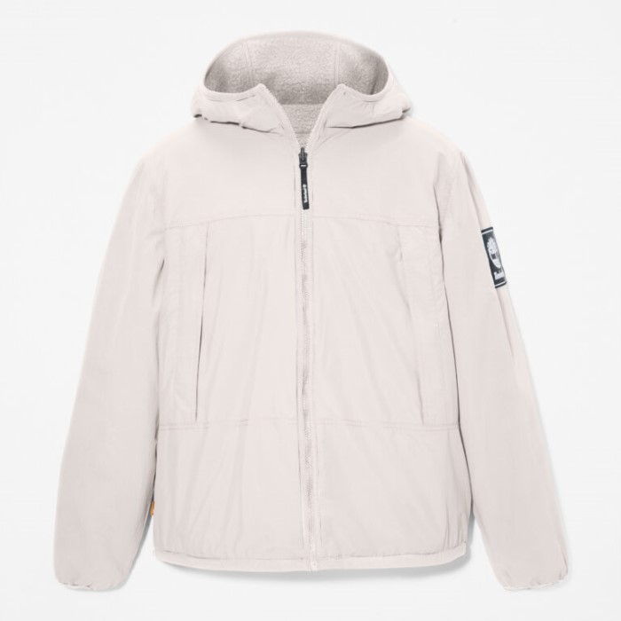 Timberland Island Fossil Alle Køn Vendbar Fleecejakke Med Høj Luv