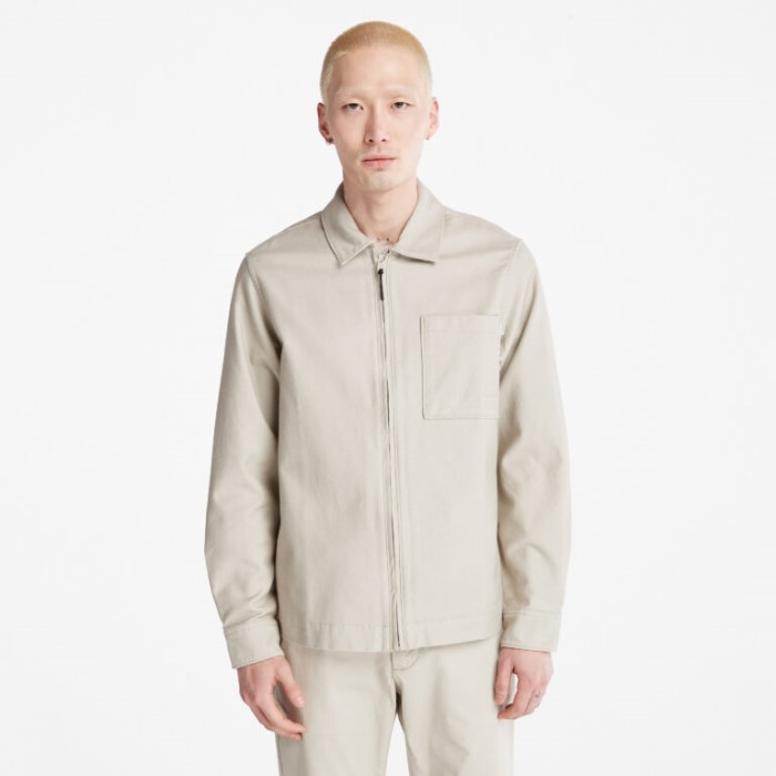 Timberland Island Fossil Herre Varm Overshirt Med Lynlås Foran