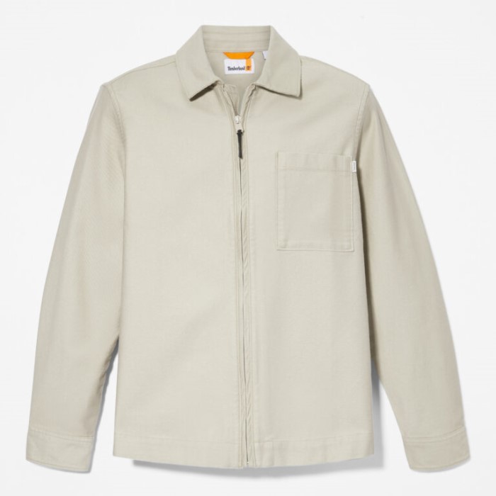 Timberland Island Fossil Herre Varm Overshirt Med Lynlås Foran