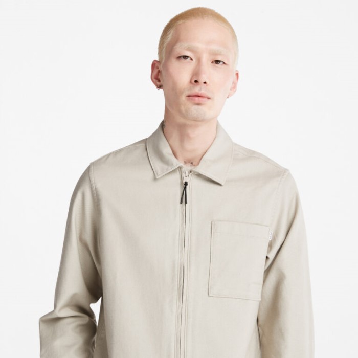 Timberland Island Fossil Herre Varm Overshirt Med Lynlås Foran