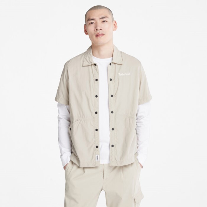 Timberland Island Fossil Mænd Vandafvisende Kortærmet Skjortejakke