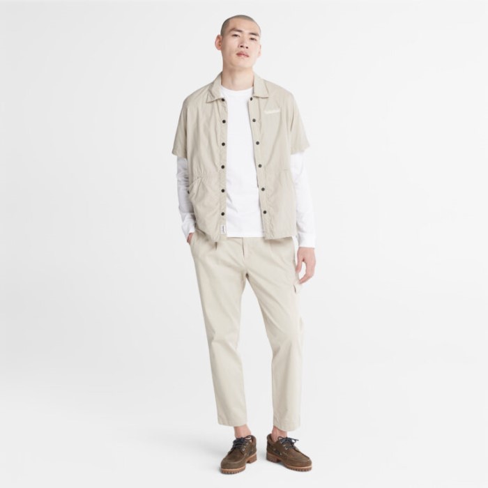 Timberland Island Fossil Mænd Vandafvisende Kortærmet Skjortejakke