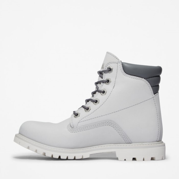 Timberland Lysegrå Nubuck Waterville 6-tommer Vandtætte Støvler Til Kvinder