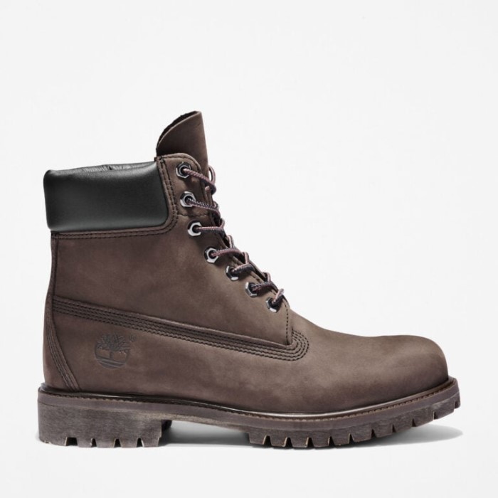 Timberland Medium Brun Nubuck Herre Premium 6-tommer Vandtætte Støvler