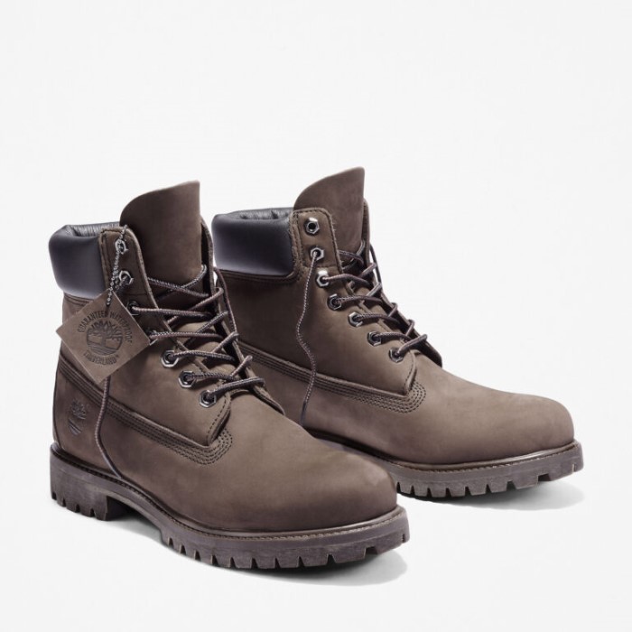 Timberland Medium Brun Nubuck Herre Premium 6-tommer Vandtætte Støvler