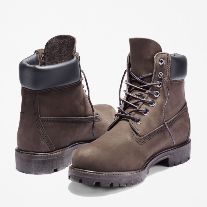 Timberland Medium Brun Nubuck Herre Premium 6-tommer Vandtætte Støvler