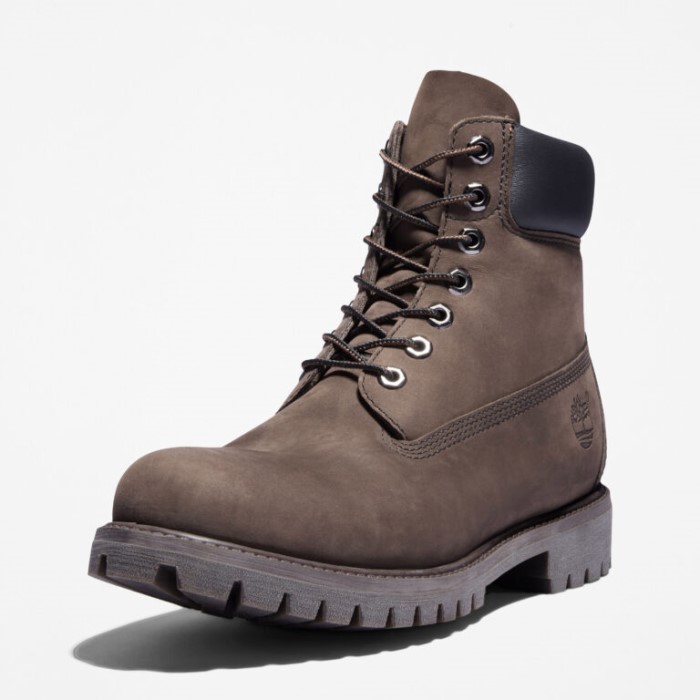Timberland Medium Brun Nubuck Herre Premium 6-tommer Vandtætte Støvler