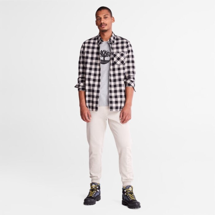 Timberland Mellemgrå Lyng Herre T-shirt Med Grafisk Logo