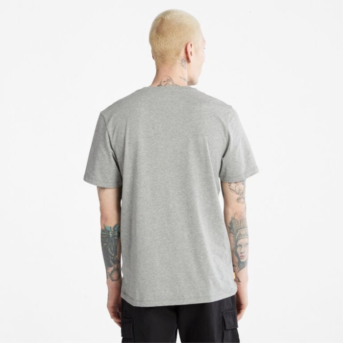 Timberland Mellemgrå Lyng Herre Logo T-shirt