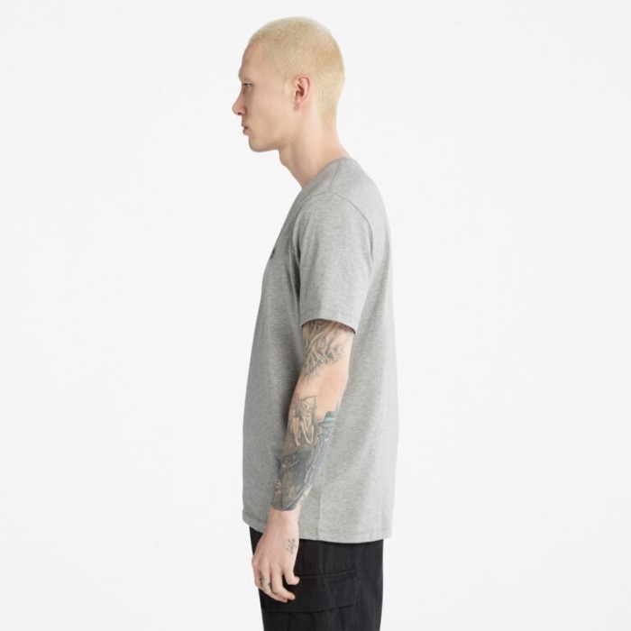 Timberland Mellemgrå Lyng Herre Logo T-shirt