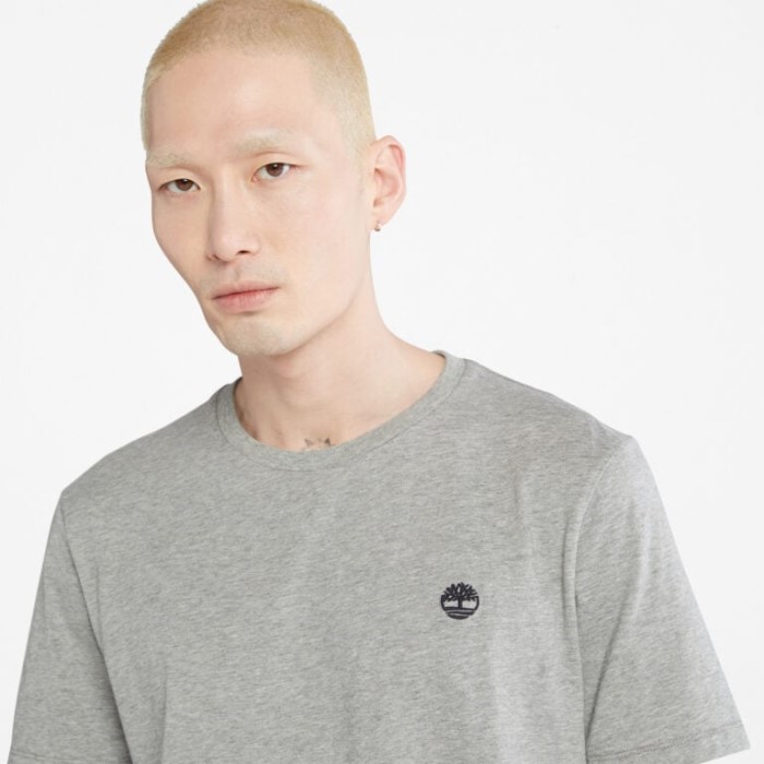 Timberland Mellemgrå Lyng Herre Logo T-shirt